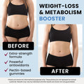 Night Time Fat Burner Gummies, Sleep Support & Weight Loss Supplement | Slimming Hunger Suppressant & Metabolism Booster, Shred Belly Fat While