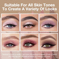 evpct 6 Colors Pink Eyeshadow Palette, Nude Pink Plum Mauve Champagne Rose Orchid Wine Red Glitter Shimmer Matte High Pigment Mini Travel Eye