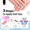 Beetles Gel Polish 9 in 1 Gel Nail Glue for Clear Acrylic Nail Tips | 2Pcs 15ml Long Lasting Nail Gel Kit for False Nails Tips, Base Blooming Nail