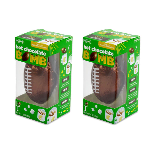 Football Hot Chocolate Bomb Gift Set 2 Pack- Hot Chocolate Bombs, Hot Cocoa Bombs, Hot Chocolate Bombs Bulk, Hot Coco Bombs, Hot Cocoa Bomb Gift