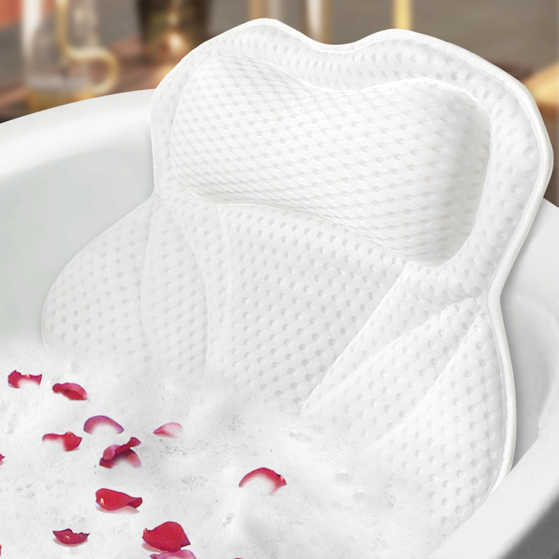 Bathtub Pillows Bath Pillow Luxury Bathtub Pillows for Back and Neck Support Soft & Comfortable Bath Pillows for Tub 4D Air Mesh Fabric 6 Non-Slip
