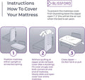 Plastic Mattress Protector Zippered Olympic Queen, Waterproof Vinyl Mattress Cover, Heavy Duty Noiseless Mattress Encasement by Blissford