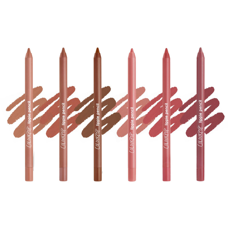 ColourPop Lined and Defined Lippie Lip Pencil Kit - High-Pigment, Long-Lasting & Sharpenable Lip Liner with High-Impact Color - Nude Pink + Brown
