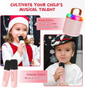 Mini Karaoke Machine for Kids Portable Bluetooth 5.3 Speaker Led Lights with 2 Wireless Microphones Karaoke Gifts for Girls Boys Audlt Birthday