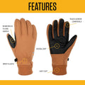 Carhartt Men's Wind Fighter Thermal-Lined Fleece Touch-Sensitive Knit Cuff Glove X-Large Gray