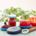 Food Huggers 5Pc Reusable Silicone Food Savers | BPA Free & Dishwasher Safe | Fruit & Vegetable Produce Storage for Onion, Tomato, Lemon, Banana,