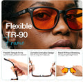 Sleep ZM Blue Light Blocking & Light Sensitivity Glasses with 14 Lens Types 1 Voyager Frame - Sleep Aid Orange Lens
