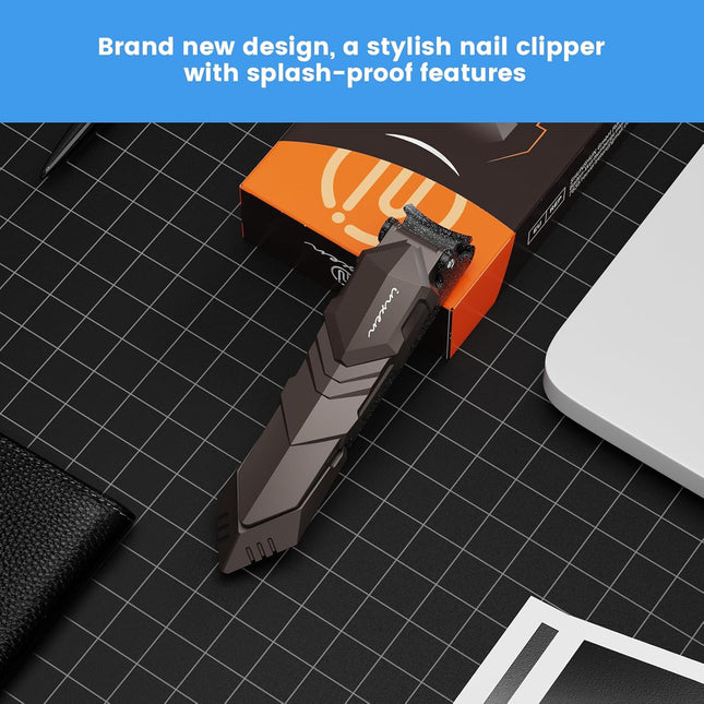 Nail Clippers for Men with Catcher Ã¢ÂÂ No Splash, Self-Collecting Premium Ste