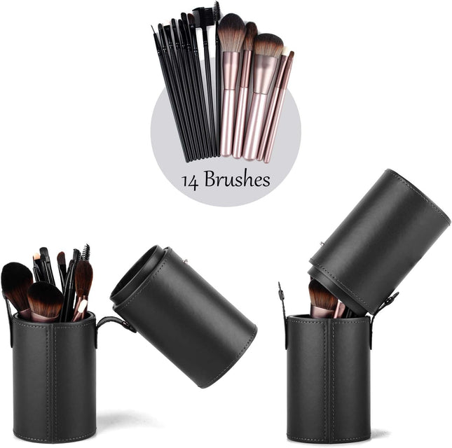 Narwey Makeup Brush Holder Travel Brushes Case Bag Cup Storage Dustproof for Wom
