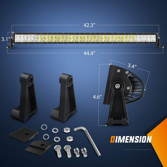 LED Light Bar Nilight 42Inch 240W Spot Flood Combo LED Driving Lamp off Road Lights LED Work Light for Trucks Boat Jeep 
