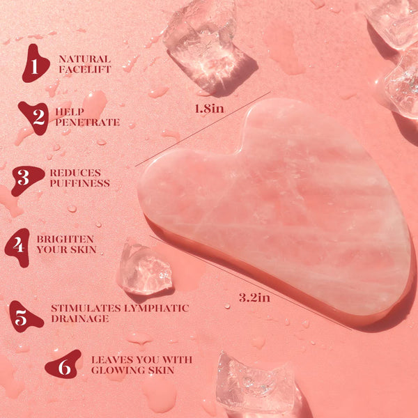 BAIMEI Gua Sha Facial Tool for Self Care, Massage Tool for Face and Body Treatment, Relieve Tensions, Reduce Wrinkles and Redness, Skin Care Tools