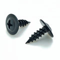 BCP Fasteners #8 x 1/2", 100 Qty Phillips Small Black Modified Truss Head Screws, Deep Thread Sharp Point, Carbon Steel Black Phosphate Coated