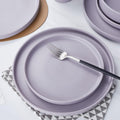 Stone Lain Cleo Stoneware 16-Piece Modern Dinnerware Set, Plates and Bowls, Light Gray, Service for 4, Microwave & Dishwasher Safe Dinnerware Set