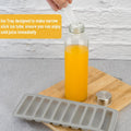 Zukro Glass Juice Bottles with Lids for Juicing 18 Oz, Reusable Clear Glass Water Bottles with Stainless Steel Airtight Cap for Refrigerator, 100%