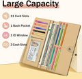 Immaturus Womens Wallet, Black Bookshelf Slim Thin RFID Blocking Credit Card Wallets, Long Bifold PU Leather Card Holder Organizer, Cute Cash