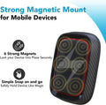 Apps2Car Magnetic Car Phone Holder Mount [6 Strong Magnets], Cell Phone Holder Car [Suction Cup], Phone Car Holder Mount [Windshield Dashboard]