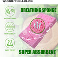 PANYEE Cleaning Scrub Colored Sponge,Non-Scratch Kitchen Cellulose Dishwashing Sponge,16Pack Biodegradable Natural Sponge 16 Count (Pack of 1)