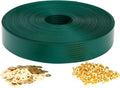 Juvale Fence Privacy Screen Slats - 1.8 in x 246 ft, Dark Green PVC - Privacy Fence Plastic Strips & Vinyl Green Tape with Brass Fasteners -