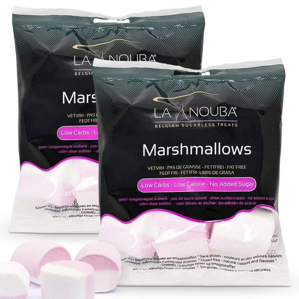 La Nouba Sugar-Free Marshmallows Ã¢ÂÂ 2 Value Packs Ã¢ÂÂ 2.7 Oz. Each Ã¢ÂÂ Low Calorie, Low Carb, Fat-Free and Gluten Free Snack Ã¢ÂÂ