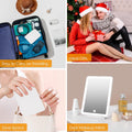 Rechargeable Travel Makeup Mirror 72 LED Lighted Makeup Travel Mirror Compact Slim Vanity Mirror with Lights Makeup Mirror with 3 Lighting Modes