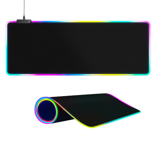 Large RGB Gaming Mouse Pad -15 Light Modes Touch Control Extended Soft Computer 