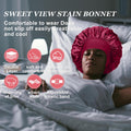 4PCS Silk Bonnet for Sleeping,Hair Wrap Satin Bonnets Shower Cap for Black Women Men, Elastic Wide Band Hair Bonnet Cap for Sleeping Curly