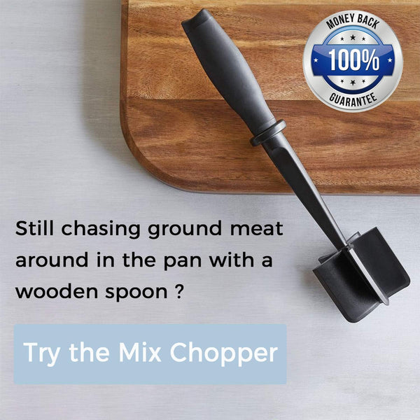 Meat Chopper, 5 Curve Blades Ground Beef Masher, Heat Resistant Meat Masher Tool for Hamburger Meat, Ground Beef, Turkey and More, Nylon Hamburger