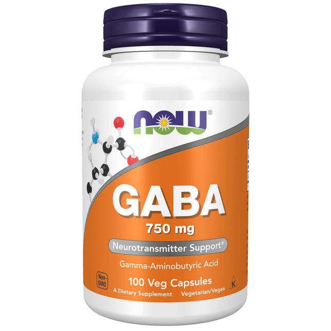 NOW Foods Supplements, GABA (Gamma-Aminobutyric Acid) 750Mg, Neurotransmitter Su
