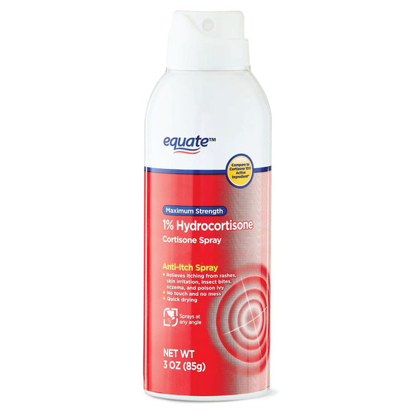 MUHU Equate Maximum Strength Anti-Itch Continuous Spray, 4.0 Oz, 4 Ounce (Pack of 1)