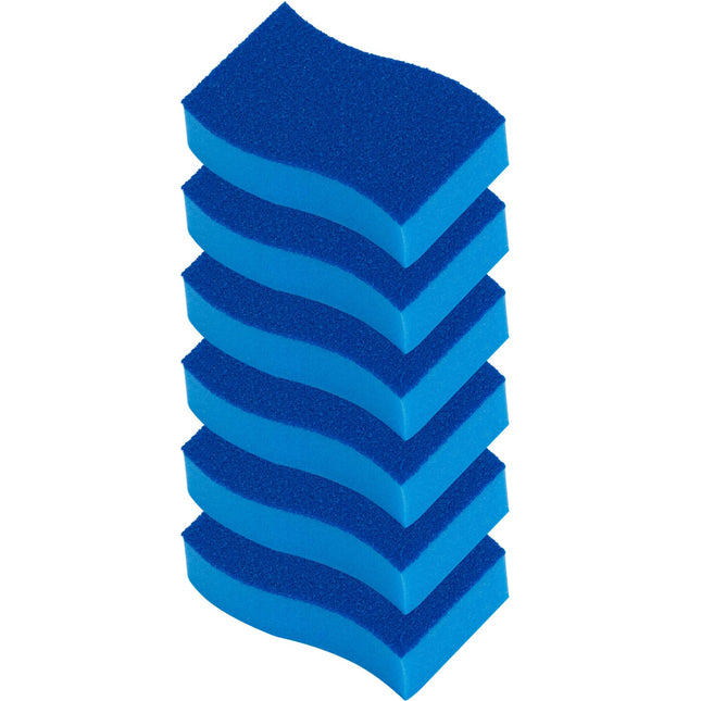 Elitra Essentials Scrubber Sponge, Non-Scratch Hydrophilic Foam Technology - Odor Resistant, Curved Grip, Dual-Sided Foa