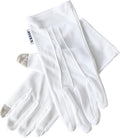 JISEN Men Police Formal Tuxedo Honor Guard Parade Nylon Cotton Gloves 26cm One Size Touchscreen