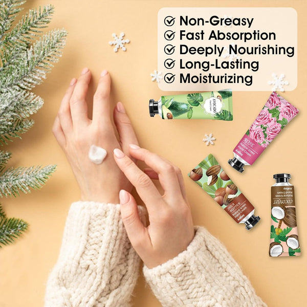 12 Pack Hand Cream Gifts Set for Women,Teacher Appreciation Gifts,Graduation Gifts,Birthday Gift,Natural Hand Lotion Travel Size for Dry Cracked