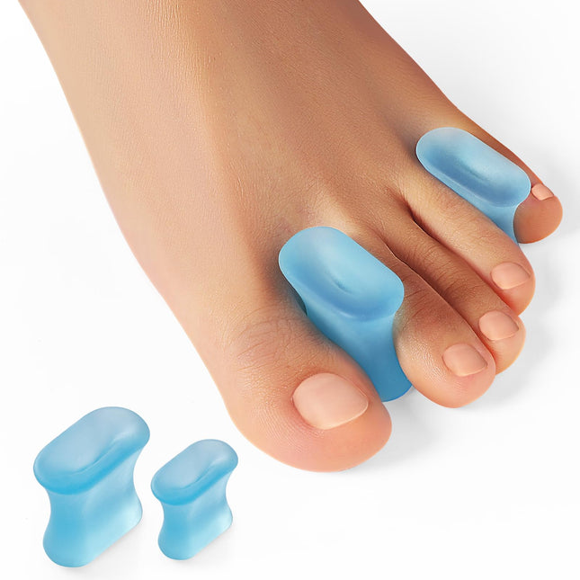 Welnove Upgraded Gel Toe Separators – 12-Pack Bunion Pads – Toe Spacers for Straightening Overlapping Toes, Bunions, Cal