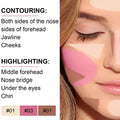 6 Colors Cream Contour Stick Makeup Kit,Shades with Highlighter,Blush,Bronzer Contour Stick for Sculpt the Cheeks,Long Lasting,Waterproof,Matte &