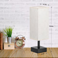 aooshine Small Table Lamp for Bedroom - Bedside Lamps for Nightstand, Minimalist Night Stand Light Lamp with Square Fabric Shade, Desk Reading