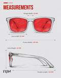 TIJN Sleep Glasses with Blue Green Light Blocking, Red Light Lens for Computer Gaming, Screen Fatigue & UV Protection Black Red