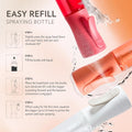 FLAIROSOL MyStyle Travel Continuous Spray Bottle, 3.04oz/90ml, Pink | Ultra fine continuous mist for face, hairstyling, salon, cleaning, beauty,