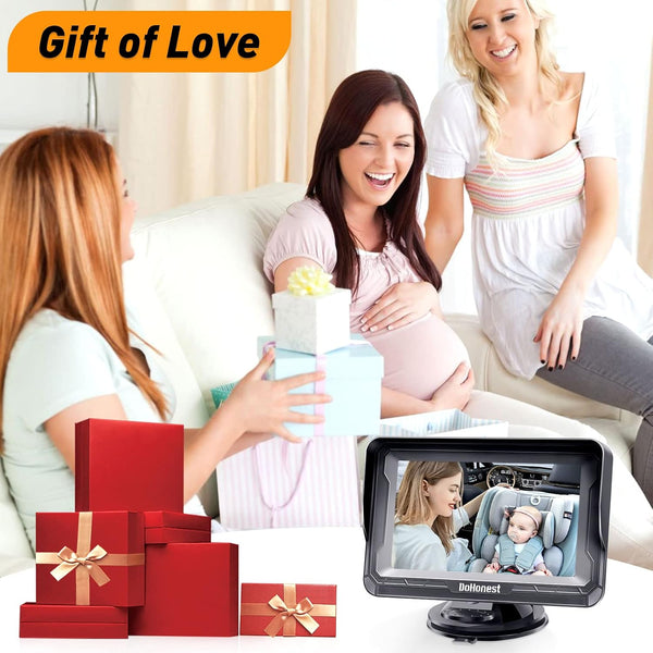 DoHonest Baby Car Camera HD 1080P - Rear-Facing Car Baby Monitor with Night Vision, Adjustable View Angle, Easy Setup, Anti-Glare Display, Safety