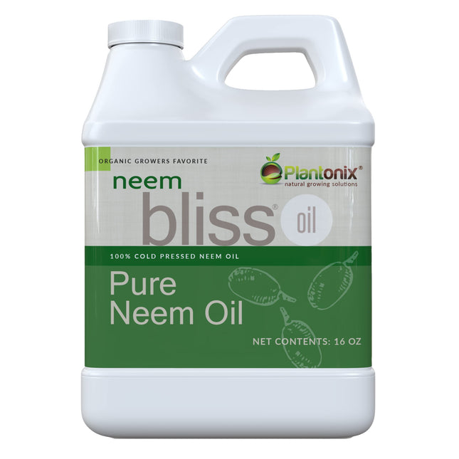 Neem Bliss (16 Fl Oz) - Pure Neem Oil Concentrate - 100% Cold Pressed Neem Oil -