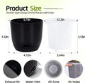QCQHDU 2 Pack 5.7 Inch Orchid Pots with Holes for Repotting, Double-Layer and Self Watering Orchid Pot with Good Air Circulation Black 2packs 5.7IN