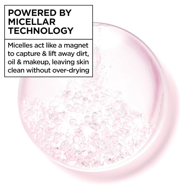 Garnier Micellar Water, Hydrating Facial Cleanser & Makeup Remover, Suitable for Sensitive Skin, Vegan, Cruelty Free, 13.5 Fl Oz (400Ml), 1 Count