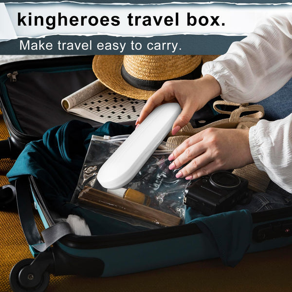 kingheroes Electric Toothbrush Set, Comes with 8 Brush Heads & Travel Case,4 Modes with 2 Minutes Built in Smart Timer, One Charge for 60 Days,