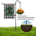Garden Flag Holder Stand and Shepherds Hooks, 48 Inch Height with 1/2 Thick Metal Pole-Outdoor Lawn Yard Stake for Small 12x18, Solar Lights-Mini