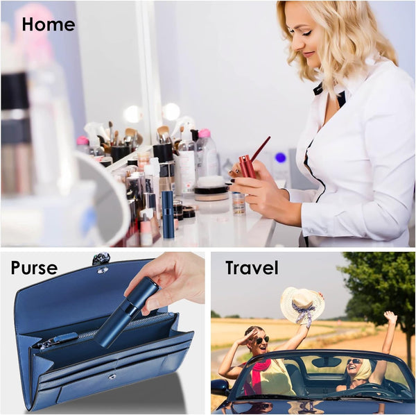 Saiveina 8Ml Travel Perfume Atomizer Bottles Refillable, Mini Fragrance Bottles for Perfume, Empty Cologne Sprayer Pocket Perfume Dispenser(4 Pack)