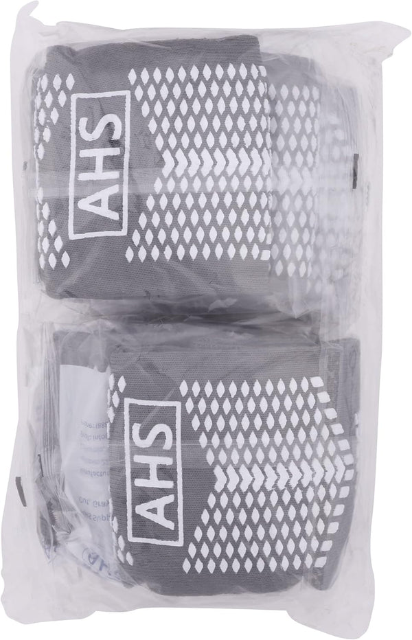 Grippy Socks | Gray One Size Fits Most Non Skid Socks | 6 Pairs of Anti-Slip Socks