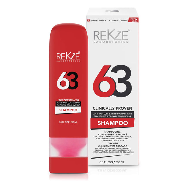 63 Hair Growth Shampoo â Clinically Proven Extra Strength Formula with Biotin, Caffeine, Zinc - Regrowth, Thickening T