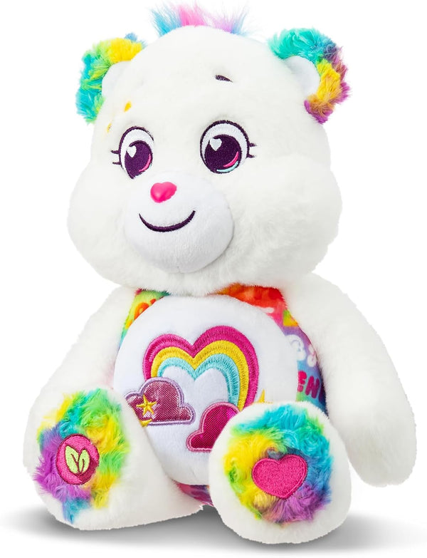 Care Bears Medium Plush - True Friend Bear - Perfect Stuffed Animal Holiday, Birthday Gift, Super Soft and Cuddly – Good for Girls and Boys,