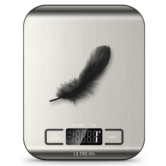Ultrean Food Scale, Digital Kitchen Scale with LCD Display, Weight Grams and Ounces for Baking Cooking and Meal Prep, 6 