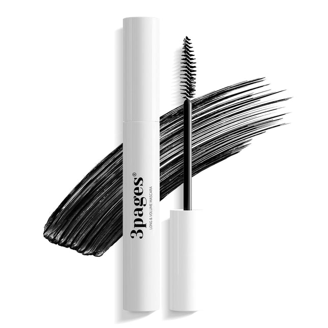 Waterproof Volumizing Black Mascara, Long-Lasting Lash Fixation with Peptide Car