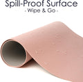 Double-Sided Leather Desk Pad, Non-Slip Mouse Mat (Pink/Silver) 35.4x17 in Pink/Silver 35.4" x 17"